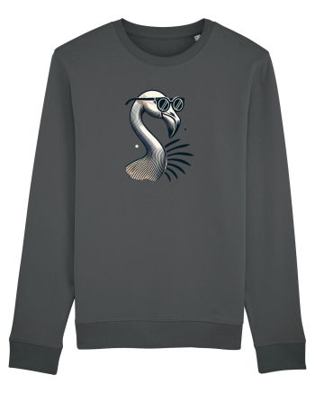 Flamingo minimalist cu ochelari Anthracite