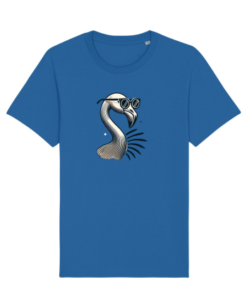 Flamingo minimalist cu ochelari Royal Blue