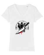 „A murder of crows” Tricou mânecă scurtă guler V Damă Evoker