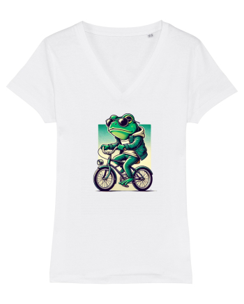 Riding frog White