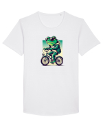 Riding frog Tricou mânecă scurtă guler larg Bărbat Skater