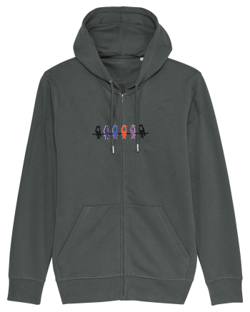 Birds perched Anthracite