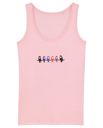 Birds perched Cotton Pink