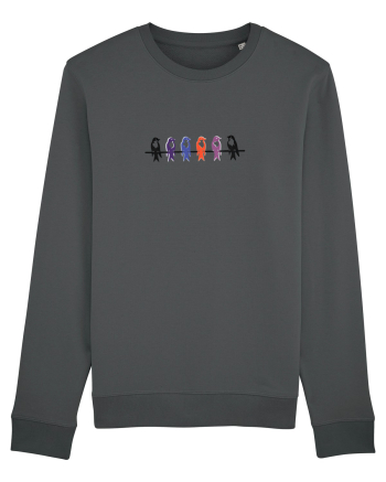 Birds perched Anthracite