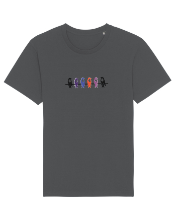 Birds perched Anthracite