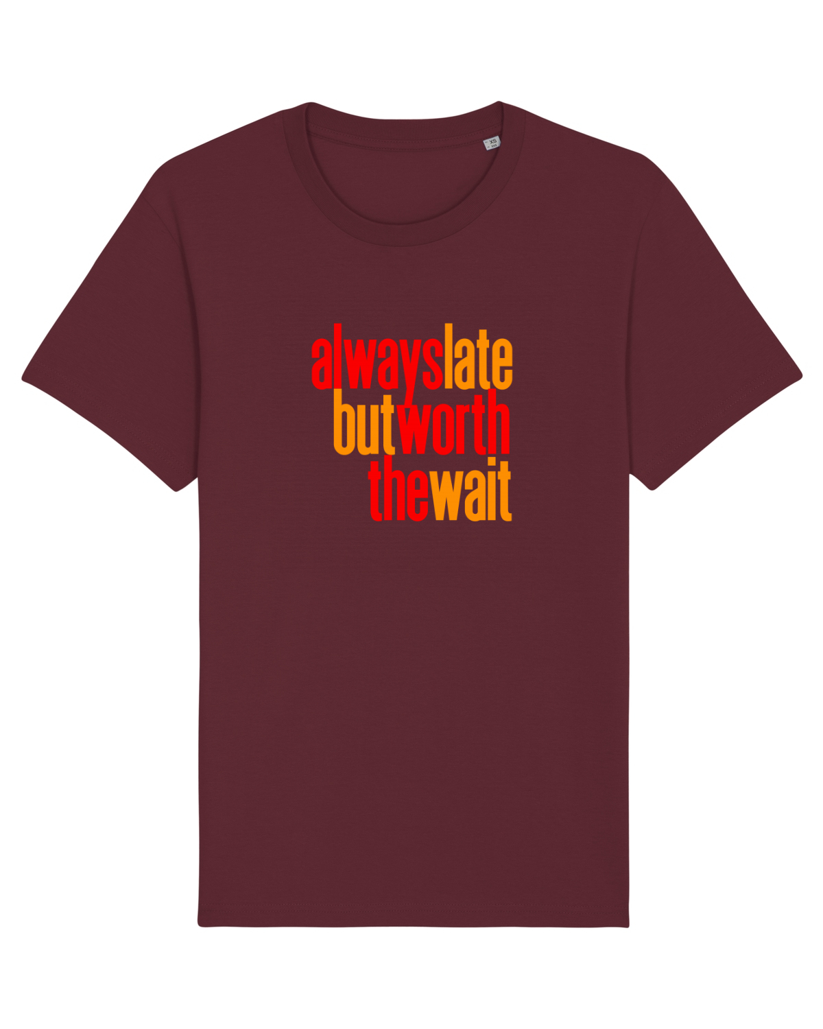 Tricou mânecă scurtă Unisex Rocker Burgundy