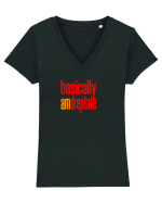 Basically, am dreptate Tricou mânecă scurtă guler V Damă Evoker