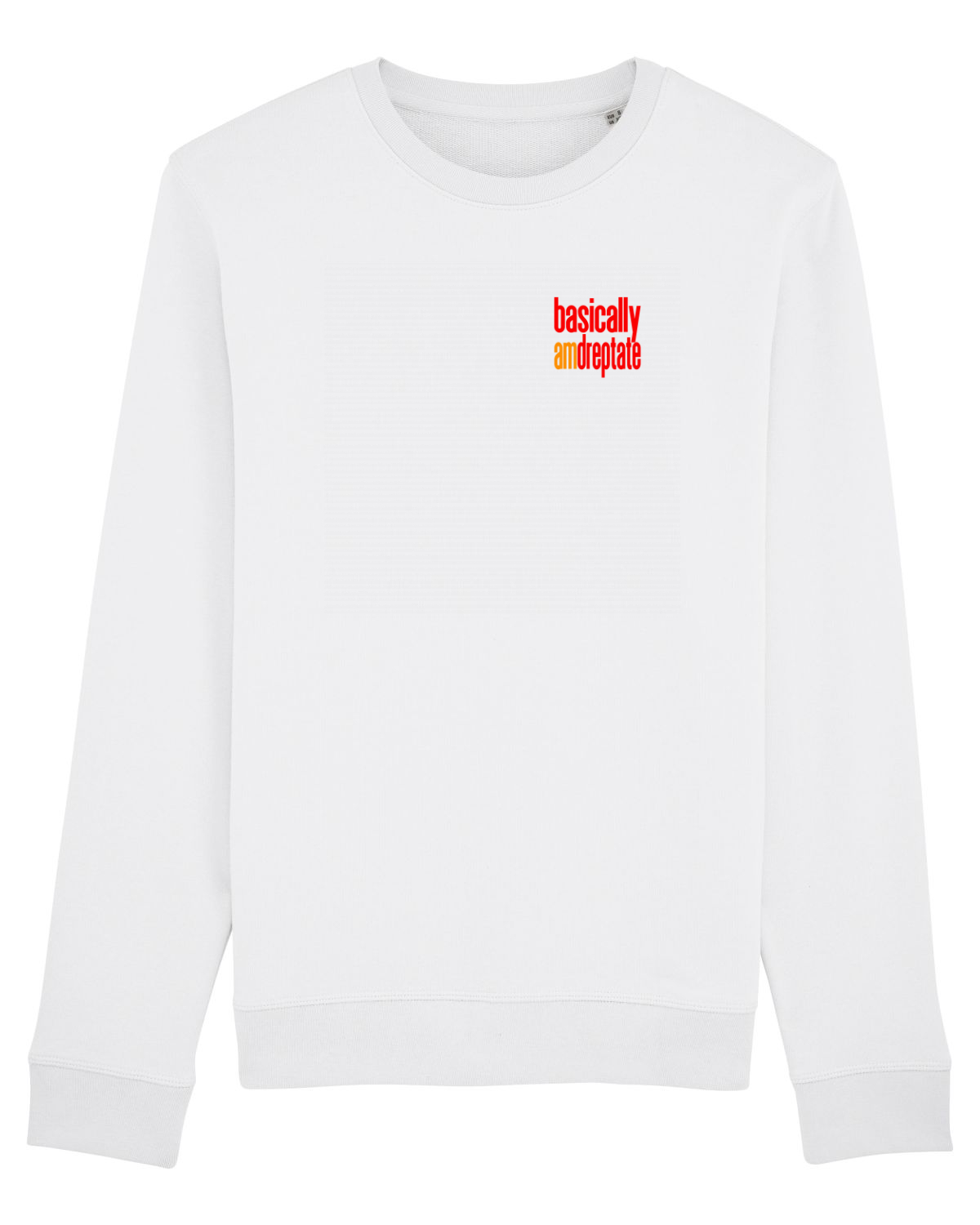 Bluză mânecă lungă Unisex Rise White