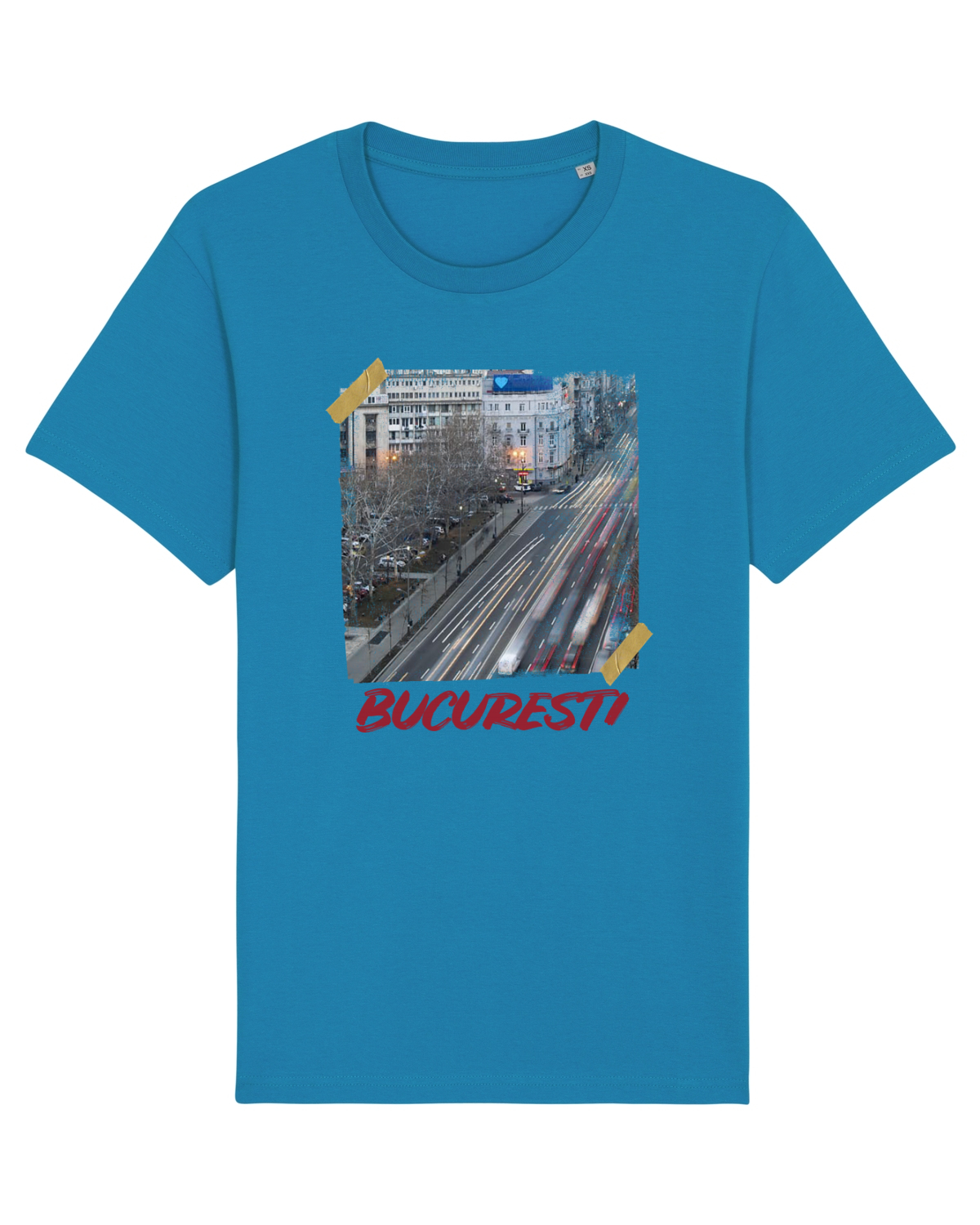 Tricou mânecă scurtă Unisex Rocker Azur