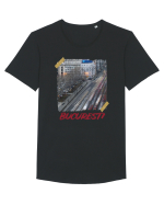 Bucuresti Tricou mânecă scurtă guler larg Bărbat Skater