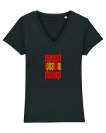 UNEORI E PACAT SA NU PACATUIESTI Tricou mânecă scurtă guler V Damă Evoker