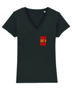 UNEORI E PACAT SA NU PACATUIESTI 2 Tricou mânecă scurtă guler V Damă Evoker