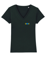 CE HARFE AI! 2 Tricou mânecă scurtă guler V Damă Evoker