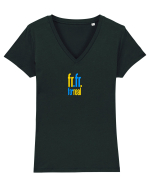 FR FR - FOR REAL - PE BUNE Tricou mânecă scurtă guler V Damă Evoker
