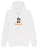 DO NOT DISTURB -Dinozaur T Rex care asculta muzica Hanorac cu fermoar Unisex Connector