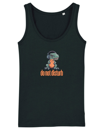 DO NOT DISTURB -Dinozaur T Rex care asculta muzica Black