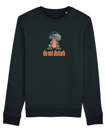 DO NOT DISTURB -Dinozaur T Rex care asculta muzica Black