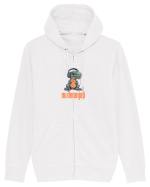NU DERANJATI - Dinozaur T Rex care asculta muzica Hanorac cu fermoar Unisex Connector