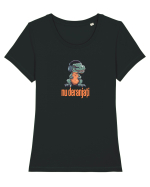 NU DERANJATI - Dinozaur T Rex care asculta muzica Tricou mânecă scurtă guler larg fitted Damă Expresser