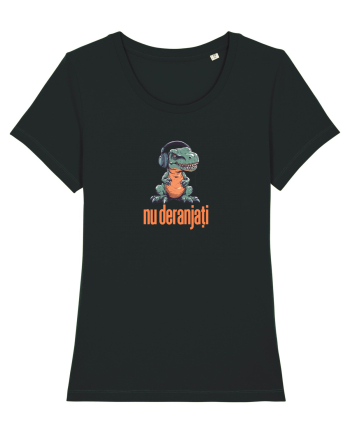 NU DERANJATI - Dinozaur T Rex care asculta muzica Black