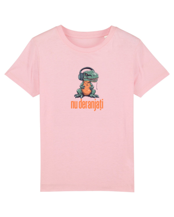 NU DERANJATI - Dinozaur T Rex care asculta muzica Cotton Pink