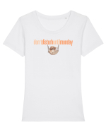 DON`T DISTURB UNTIL MONDAY - pisica in hamac Tricou mânecă scurtă guler larg fitted Damă Expresser