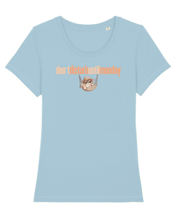 DON`T DISTURB UNTIL MONDAY - pisica in hamac Sky Blue