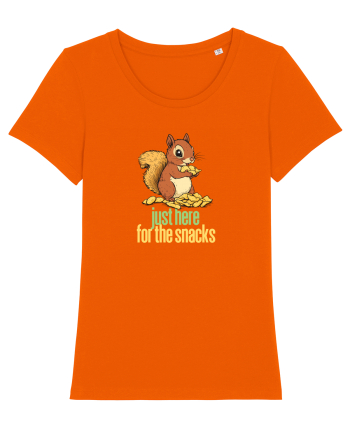 JUST HERE FOR THE SNACKS - VEVERITA - SUNT AICI PENTRU GUSTARI Bright Orange