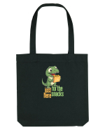 JUST HERE FOR THE SNACKS - DINOZAUR - SUNT AICI PENTRU GUSTARI Sacoșă textilă