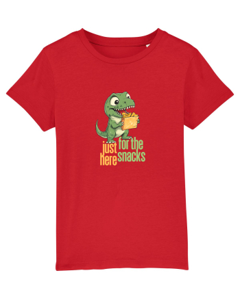 JUST HERE FOR THE SNACKS - DINOZAUR - SUNT AICI PENTRU GUSTARI Red