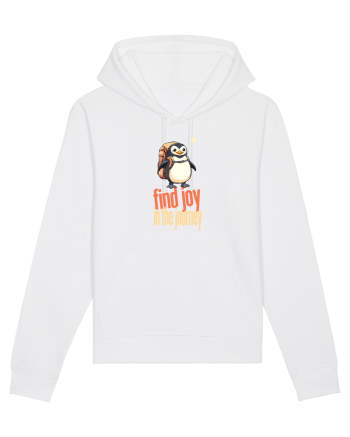FIND JOY IN THE JOURNEY - PINGUIN - BUCURA-TE DE CALATORIE / DRUM White