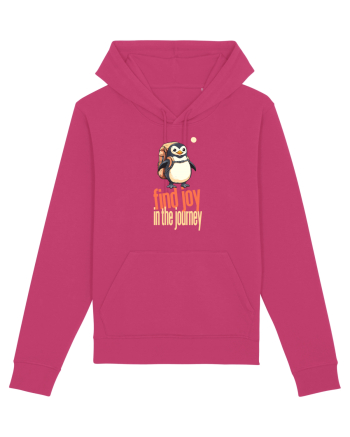FIND JOY IN THE JOURNEY - PINGUIN - BUCURA-TE DE CALATORIE / DRUM Raspberry