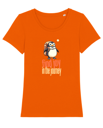 FIND JOY IN THE JOURNEY - PINGUIN - BUCURA-TE DE CALATORIE / DRUM Bright Orange