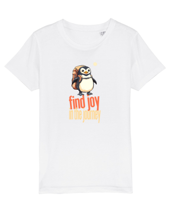 FIND JOY IN THE JOURNEY - PINGUIN - BUCURA-TE DE CALATORIE / DRUM White