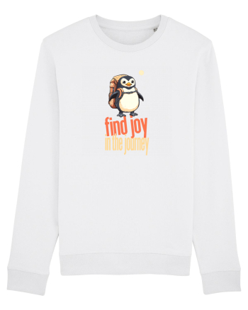 FIND JOY IN THE JOURNEY - PINGUIN - BUCURA-TE DE CALATORIE / DRUM White
