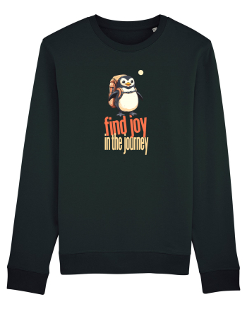 FIND JOY IN THE JOURNEY - PINGUIN - BUCURA-TE DE CALATORIE / DRUM Black