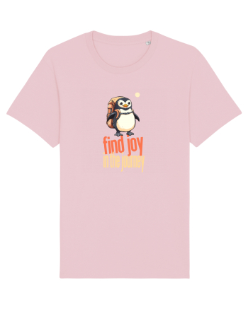 FIND JOY IN THE JOURNEY - PINGUIN - BUCURA-TE DE CALATORIE / DRUM Cotton Pink