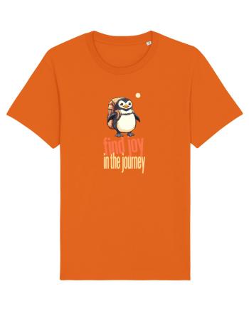 FIND JOY IN THE JOURNEY - PINGUIN - BUCURA-TE DE CALATORIE / DRUM Bright Orange