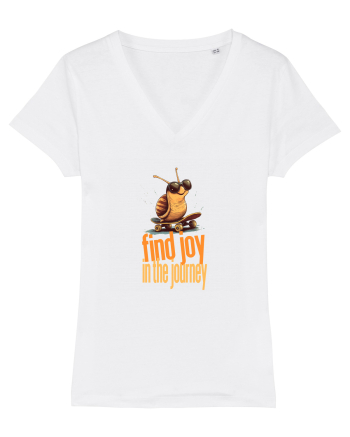 FIND JOY IN THE JOURNEY - MELC - BUCURA-TE DE CALATORIE / DRUM White