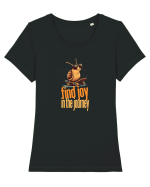 FIND JOY IN THE JOURNEY - MELC - BUCURA-TE DE CALATORIE / DRUM Tricou mânecă scurtă guler larg fitted Damă Expresser