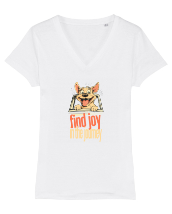 FIND JOY IN THE JOURNEY - CAINE- BUCURA-TE DE CALATORIE / DRUM White