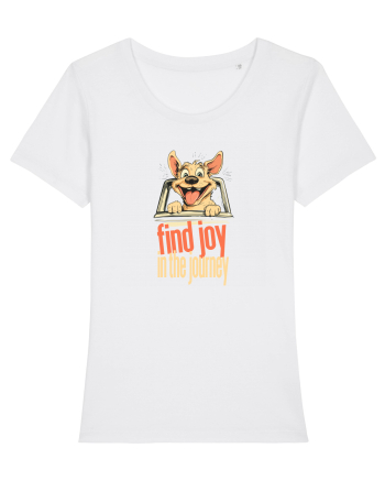 FIND JOY IN THE JOURNEY - CAINE- BUCURA-TE DE CALATORIE / DRUM White