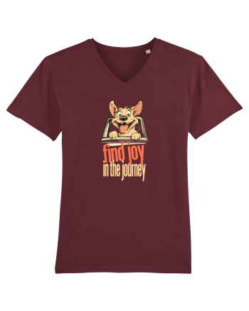 FIND JOY IN THE JOURNEY - CAINE- BUCURA-TE DE CALATORIE / DRUM Burgundy