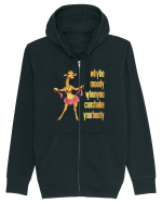 WHY BE MOODY WHEN YOU CAN SHAKE YOUR BOOTY - GIRAFA BELLYDANCER 2 Hanorac cu fermoar Unisex Connector