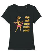 WHY BE MOODY WHEN YOU CAN SHAKE YOUR BOOTY - GIRAFA BELLYDANCER 2 Tricou mânecă scurtă guler larg fitted Damă Expresser