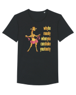 WHY BE MOODY WHEN YOU CAN SHAKE YOUR BOOTY - GIRAFA BELLYDANCER 2 Tricou mânecă scurtă guler larg Bărbat Skater