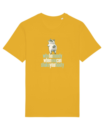 WHY BE MOODY WHEN YOU CAN SHAKE YOUR BOOTY - PISICA GRUMPY Spectra Yellow