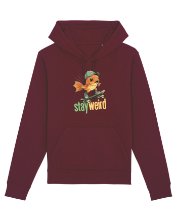 STAY WEIRD - Peste - skateboard Burgundy