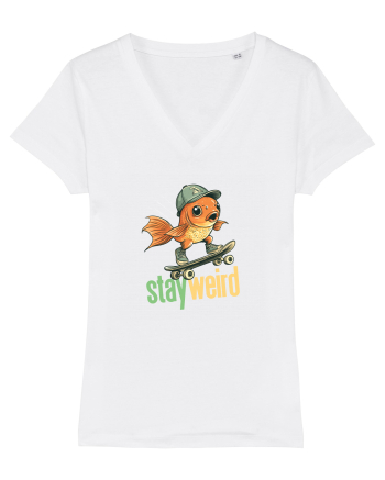 STAY WEIRD - Peste - skateboard White