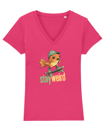 STAY WEIRD - Peste - skateboard Raspberry